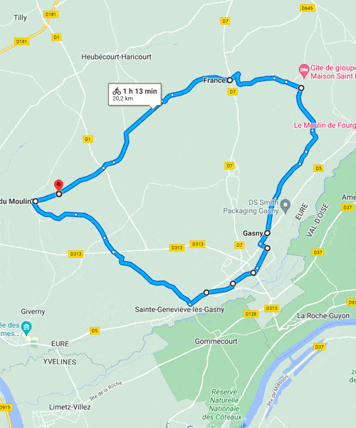 Chemin 01 Location de vélo Giverny